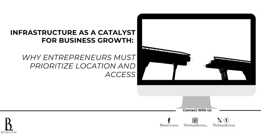 Infrastructure is the backbone of any successful business. From ensuring seamless logistics to enhancing customer reach, it creates the foundation for growth and scalability. Entrepreneurs must consider location and access as key factors in their business strategy to thrive in today's competitive markets. With Africa’s infrastructure development attracting global investors, now is the time to align your venture with emerging opportunities. Learn how strategic planning around infrastructure can transform your business and why Brand Locus is your ideal partner in making informed decisions.